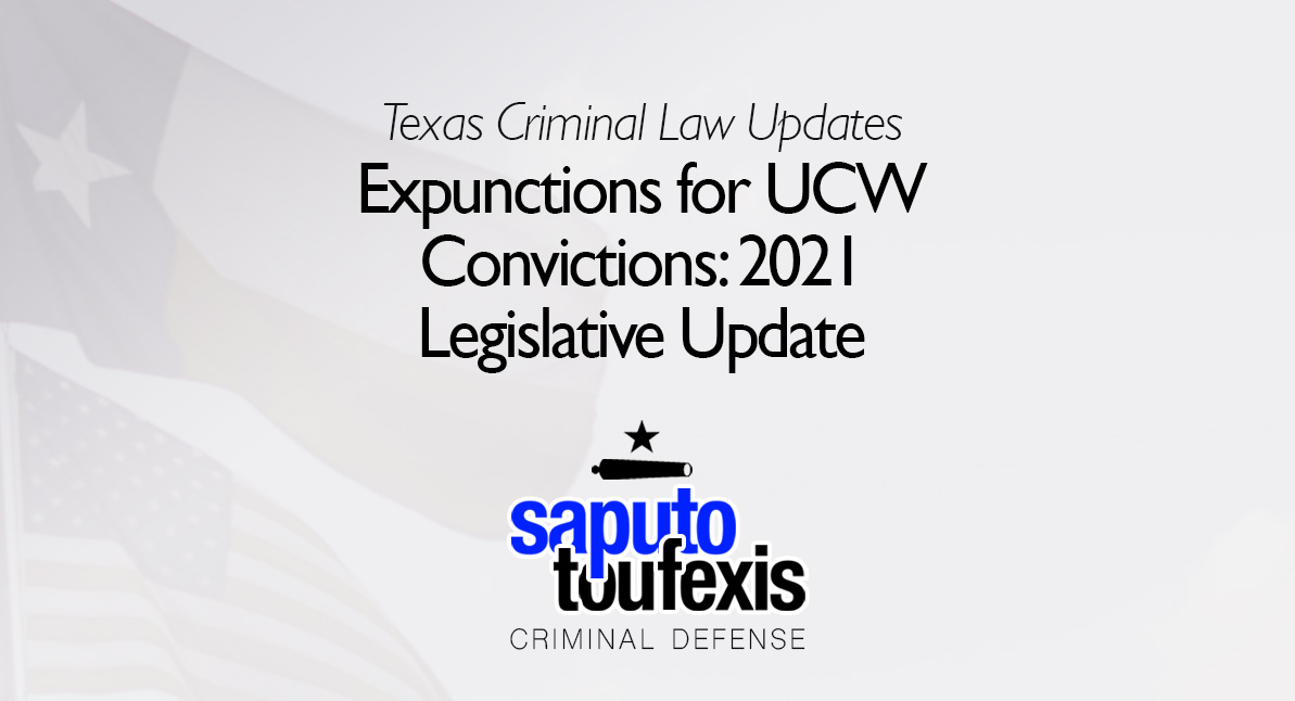 Expunctions for UCW Convictions: 2021 Legislative Update