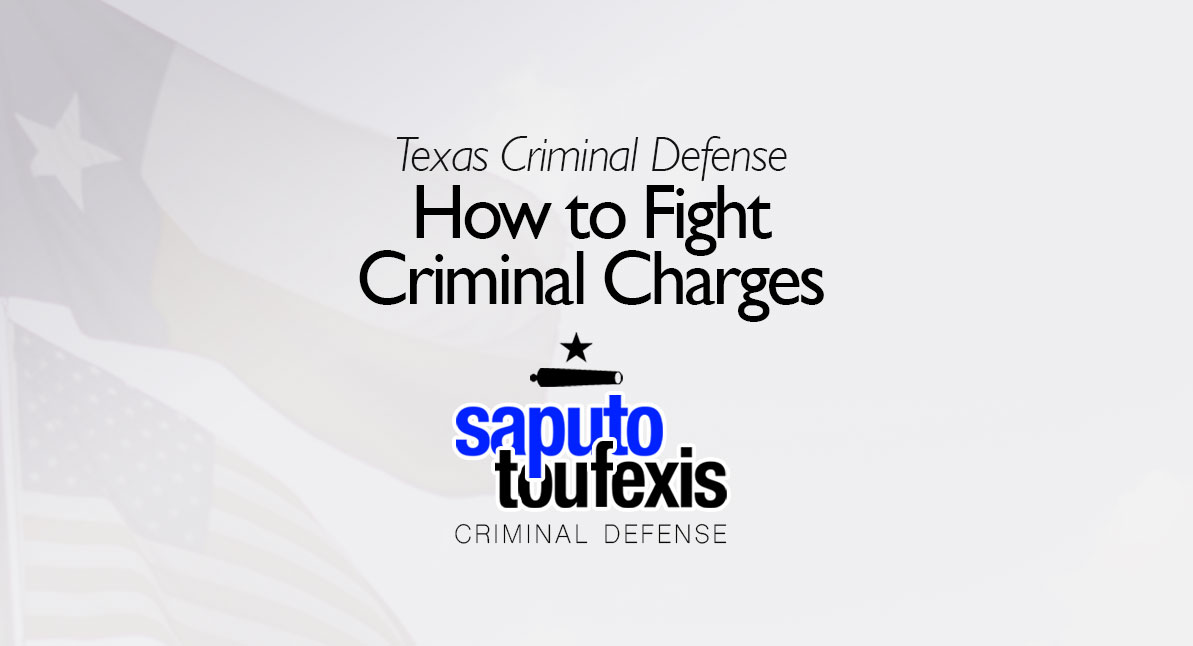 How to Fight a Criminal Charge text over US and Texas flags