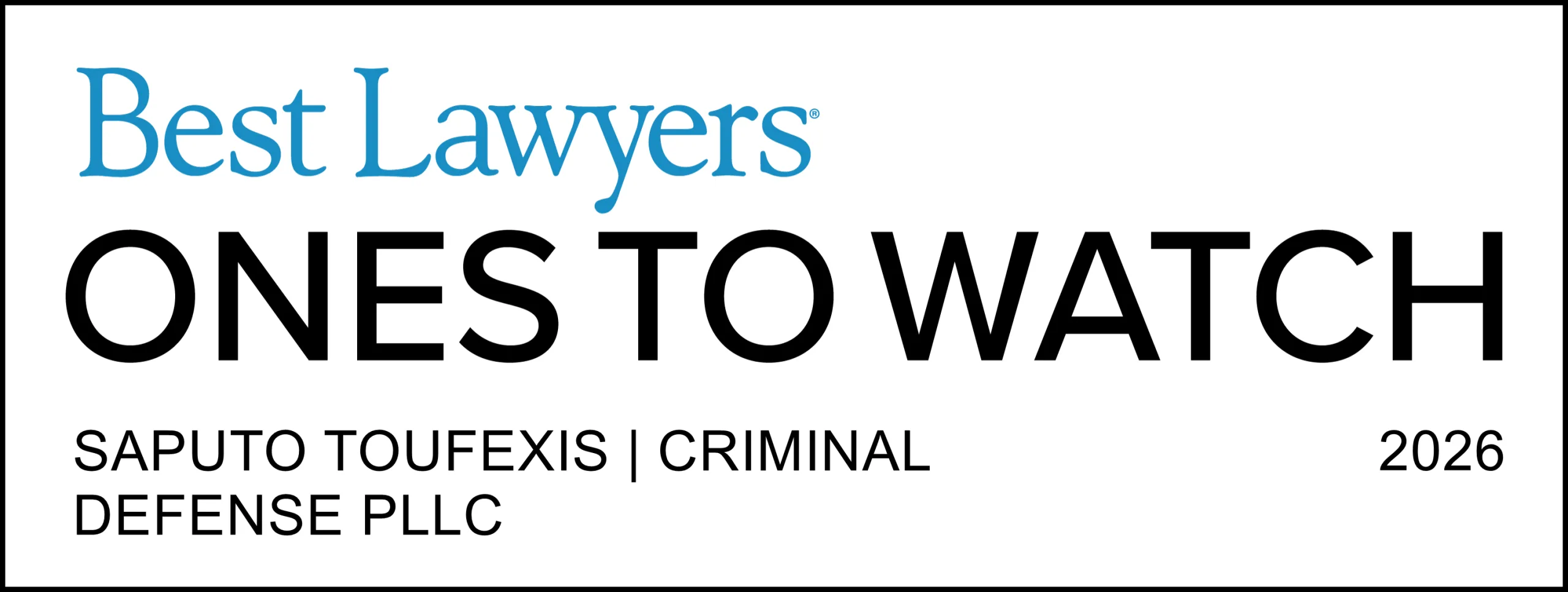 Best Lawyers 2026 award badge for Saputo Toufexis