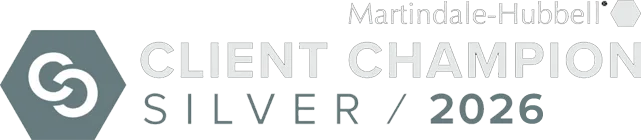 2026 Client Champion Award for Attorney Paul Saputo rendered in light grey over transparent background