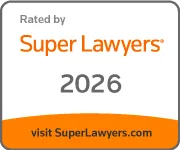 2026 Super Lawyers Badge for Saputo Toufexis in orange and white