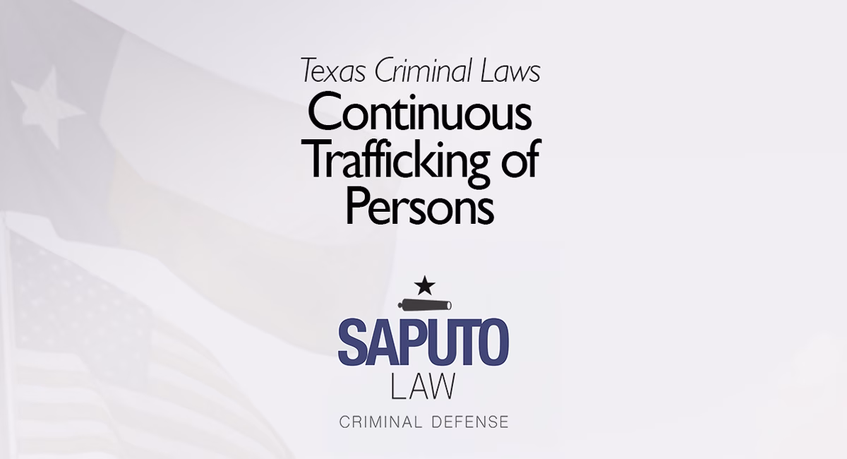Texas Continuous Trafficking of Persons Law featured image with American flag
